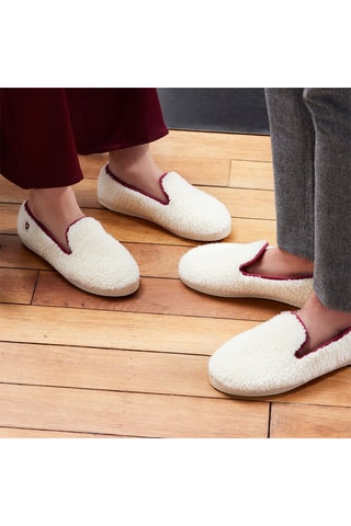 Chaussons La Mouton rouge - Blanc et rouge