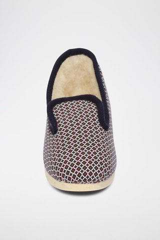 Chaussons Lamartine - Bleu marine et rouge