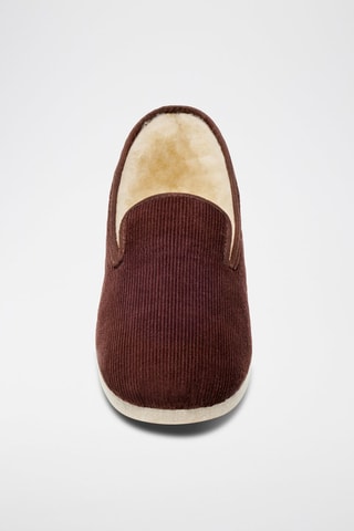 Charentaises en laine Verne - Marron