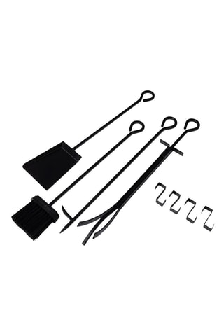 Range-bûches vertical et ses accessoires - Noir