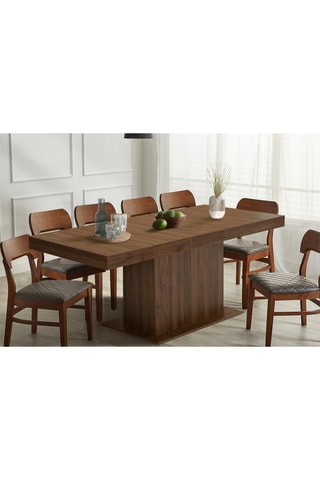 Table extensible - Imitation noyer