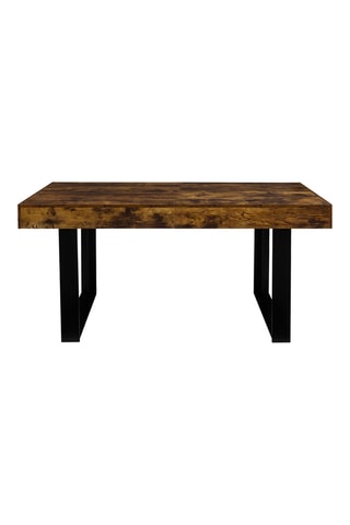 Table extensible Brixton - Imitation bois vieilli et noir