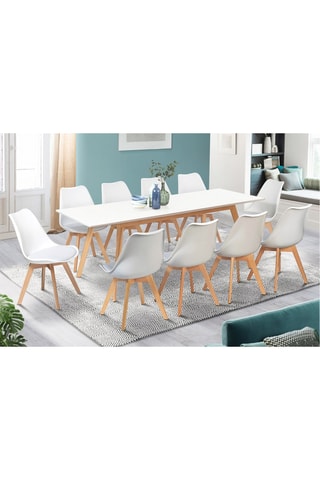 Table extensible Scandi - Naturel et blanc