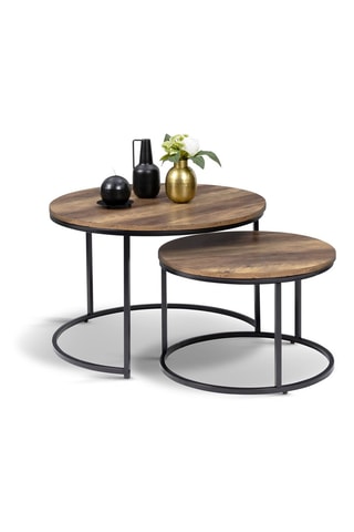 2 tables basses gigognes Eliza - 70 x 46 x 70/54 x 35,5 x 54 cm