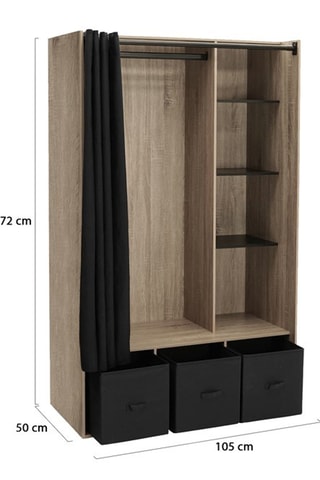 Armoire - Noir et imitation bois