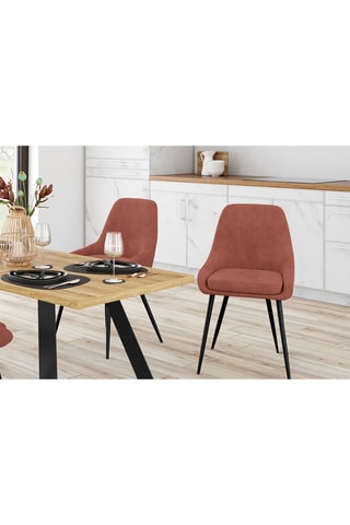 2 chaises Olivia - Terracotta et noir