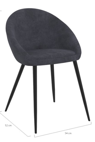 4 chaises Dory - Gris et noir