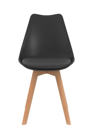 4 chaises Nordia - Naturel et noir