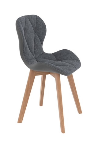 2 chaises Gladys - Structure en bois - Pieds en hévéa - 50 x 48 x 79 cm