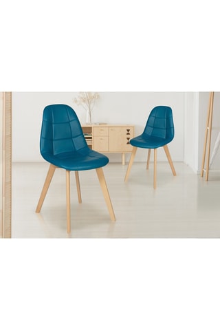 2 chaises Rafaela - Bleu canard