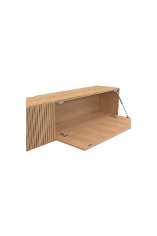 Meuble TV suspendu 2 abattants Faustine - 180 x 30 x 30 cm