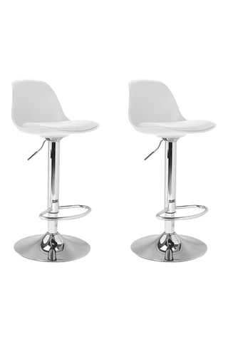 2 tabourets de bar Karl  - Blanc