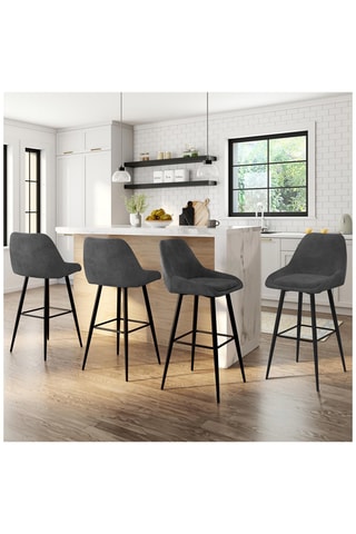 4 tabourets de bar Olivia - 44 x 65 x 34 cm