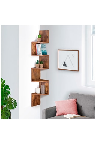 Etagère murale d'angle Isa - 
Imitation bois