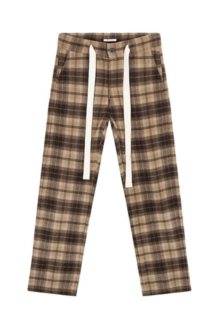 Pantalon droit Gypsy Check - Marron