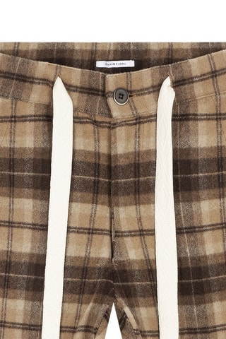 Pantalon droit Gypsy Check - Marron