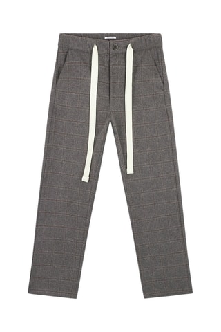 Pantalon droit Gypsy Check - Anthracite chiné