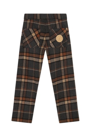 Pantalon droit Gypsy Check - Marron