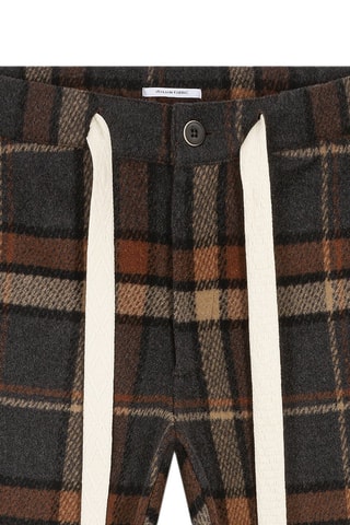 Pantalon droit Gypsy Check - Marron
