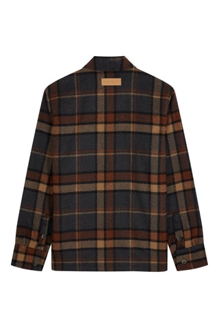 Veste Kimono Check - Marron