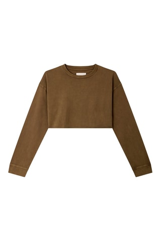 T-shirt court Urban Cropped Kaki