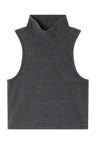 Crop-top côtelé Crop Funnel Anthracite