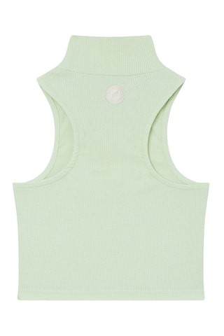 Crop-top côtelé Crop Funnel Vert clair