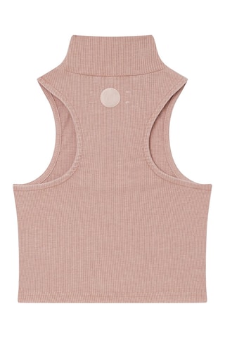 Crop-top côtelé Crop Funnel Rose clair chiné