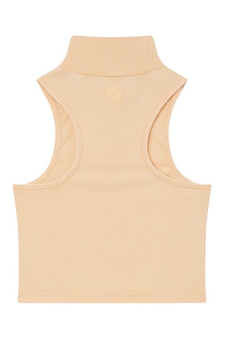 Crop-top côtelé Crop Funnel Pêche