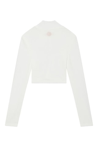 Top Crop Funnel Blanc