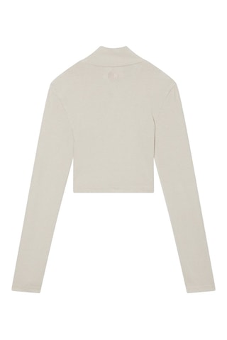 Top Crop Funnel Ecru