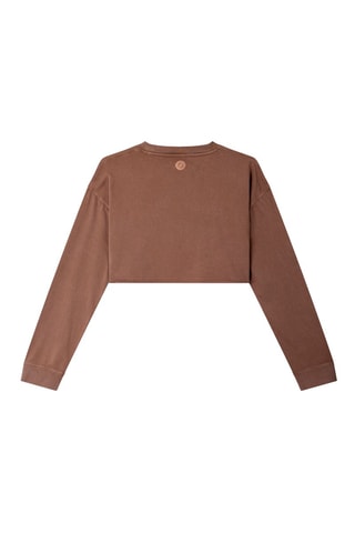 T-shirt court Urban Cropped Marron