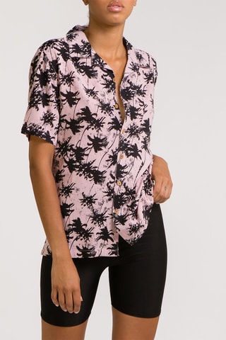 Chemisier Aloha Shirt - Rose et noir