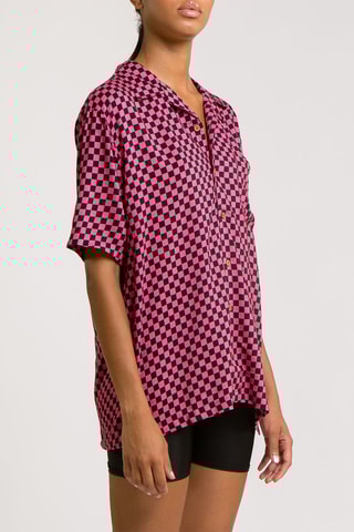 Chemisier Aloha Shirt - Rose et noir