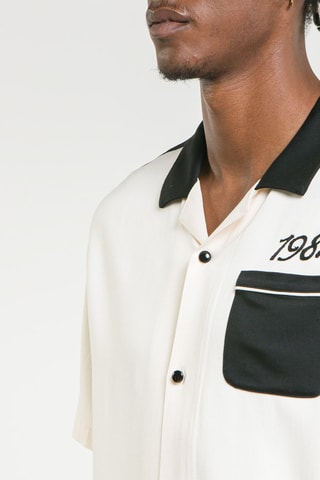 Chemise Bowling Shirt - Ecru et noir
