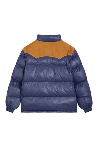 Doudoune en nubuck Puffer - Bleu marine