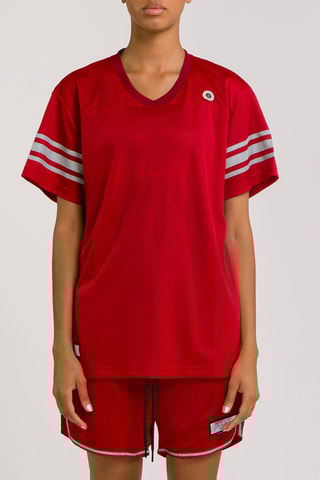 T-shirt Touchdown - Rouge et gris