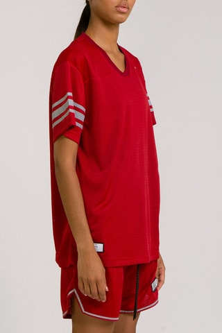 T-shirt Touchdown - Rouge et gris