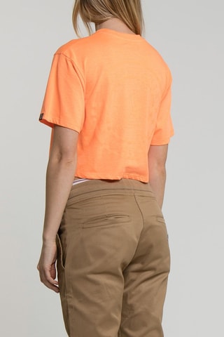 T-shirt court Crop Logo Orange