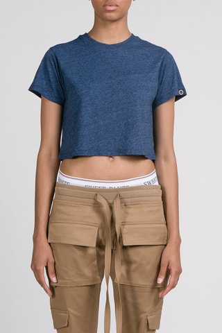 T-shirt court Easy Bleu marine chiné