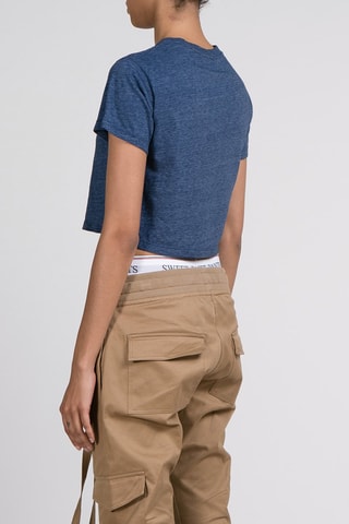 T-shirt court Easy Bleu marine chiné