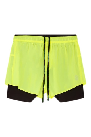 Short de running Timer - Jaune fluo