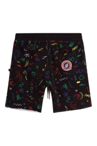 Short Tkid Cutoff Print Noir