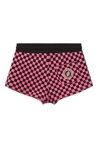 Short Kid Shorty Print Fuchsia et noir