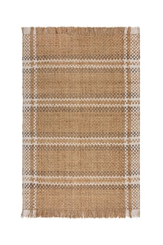 Vloerkleed Jute Basketweave - Beige en Ecru