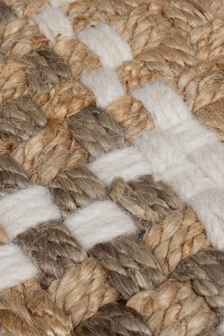 Vloerkleed Jute Basketweave - Beige en Ecru