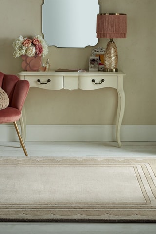 Wollen Vloerkleed Lois Scallop Beige