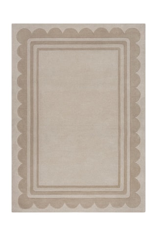 Wollen Vloerkleed Lois Scallop Beige
