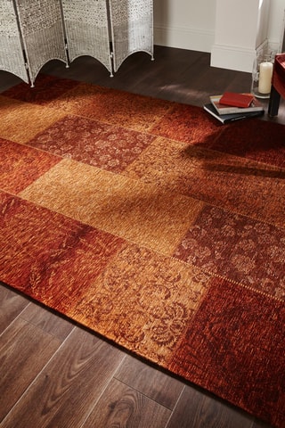 Vloerkleed Patchwork Roestbruin 