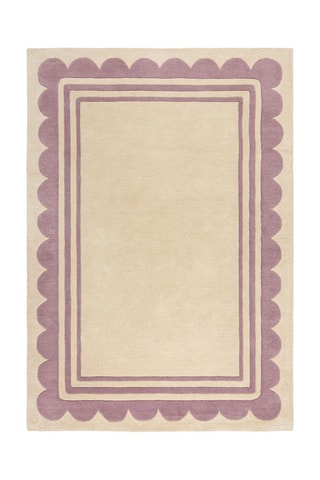 Wollen Vloerkleed Lois - Lichtpaars en Beige